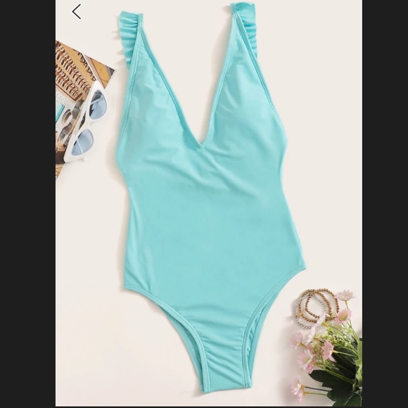 Other - NWT Blue Ruffle Bathing Suit